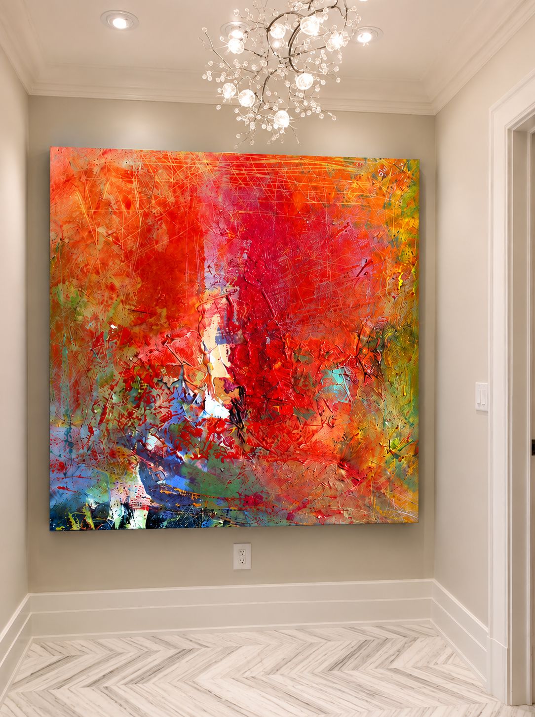 Fine art painting delivered to its destination following interstate transportation.